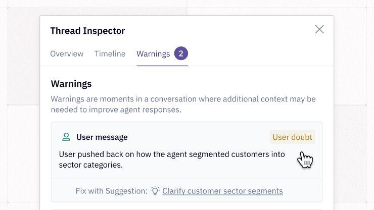 An example warning in Hex